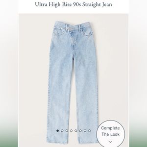 Abercrombie 90s Straight Jean Ultra High Rise NWOT